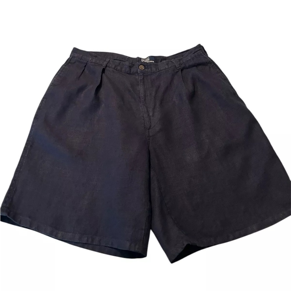 Polo By Ralph Lauren Men’s Navy Blue Linen Shorts. Size 36